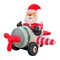 GOOSH 8.2FT Animated Santa Airplane Inflatable with Rotating Propeller and LED Lights